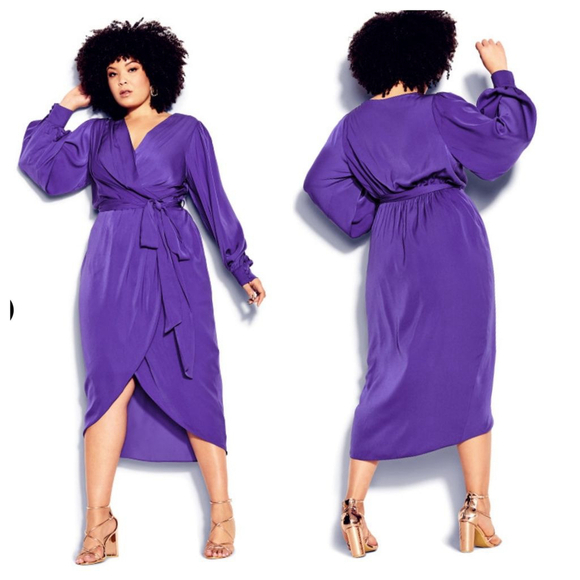City Chic Dresses & Skirts - City Chic Opulent Dress - royal purple Sz XS or 14